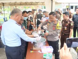 Forkopimda Polman Musnahkan 400 Gram Lebih Sabu