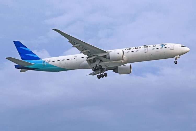 Ilustrasi pesawat Garuda Indonesia.