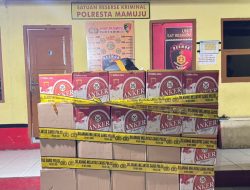 Polresta Mamuju Amankan 1.309 Botol Miras dan 9 Plastik Cap Tikus