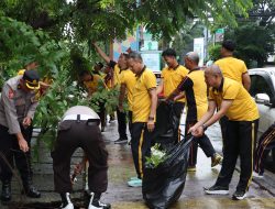 Tindaklanjuti Program Presiden, Polres Maros Gelar Aksi Bersih-Bersih di PTB Maros