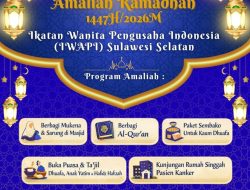 Awali Program Amalia Ramadan, IWAPI Sulsel Salurkan Mukena di Mushola TSM Makassar