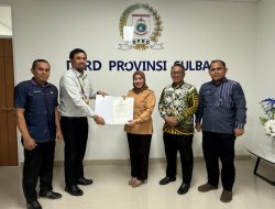 DPRD Sulbar Terima LHP BPK RI Kepatuhan Belanja Daerah 2025