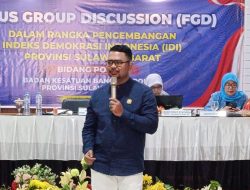 Komisi I DPRD Sulbar Jadi Narasumber FGD Pengembangan Indeks Demokrasi Indonesia Bidang Politik