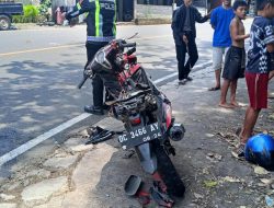 Pengendara Motor Dilarikan ke RS Usai Tabrakan dengan Truk di Jalan Trans Sulawesi