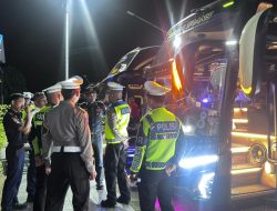 Ditlantas Polda Sulbar Cek Kelayakan Bus Antar Kota Jelang Mudik