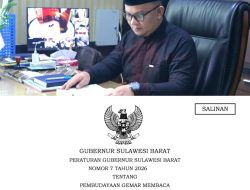 Gubernur SDK Terbitkan Pergub Gerakan Sulbar Mandarras