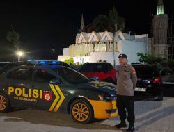 Pantau Situasi Di Akhir Pekan, Personil Polsek Bacukiki Lakukan Patroli Blue Light