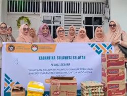 Karantina Sulsel dan DWP Salurkan Sembako ke YKAKI dan Rumah Tahfidz di Makassar