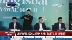 Pemerintah Tetapkan 1 Syawal 1447 H Jatuh pada Sabtu 21 Maret 2026