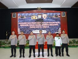 Manasik Haji dan Pelepasan Jamaah Calon Haji Personel Polda Sulsel Tahun 1447 H/2026 M Berlangsung Khidmat