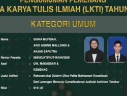 CPNS Kemenag dan Mahasiswa UIN Alauddin Raih Juara II LKTI Nasional IKAHI Mahkamah Agung