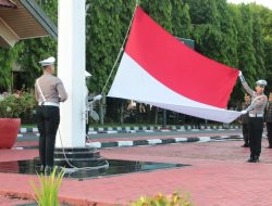 Peringati Harkitnas ke-118, Polda Sulsel Gelar Upacara Pengibaran Bendera Merah Putih