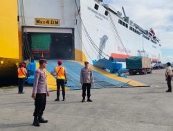 Polsek KPN Bersama Aparat Terpadu Lakukan Pengamanan Pemberangkatan KM Dharma Rucitra VII