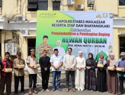 Hari Raya Idhul Adha 1447 H, Polrestabes Makassar Kurban 29 Ekor Sapi dan 1 Ekor Kambing