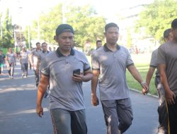 Personel Polres Parepare Gelar Olahraga Bersama, Wujudkan Tubuh Prima dan Semangat Kebersamaan
