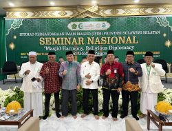 Wakil Rektor IV UMI Dr. KH. Muhammad Ishaq Samad, MA Jadi Narasumber Seminar Nasional “Masjid Harmoni, Religious Diplomacy and Global Peace” di Aula lt.1 Masjid Al-Markaz Al-Islami