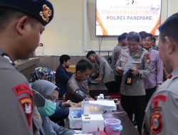 Donor Darah Serentak Hari Bhayangkara Ke-80, Polres Parepare Hasilkan 69 Kantong Darah