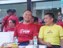Sinergitas Tanpa Batas, Kodaeral VI Hadiri Olahraga Bersama HUT ke-80 Bhayangkara Polda Sulsel