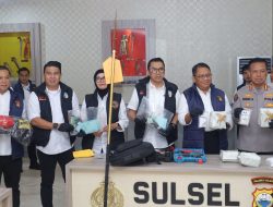 Konferensi Pers Polda Sulsel: Capaian Pengungkapan Kasus Ditreskrimum, Ditresnarkoba, dan Ditres PPA PPO