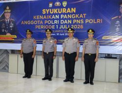 Kapolda Sulsel Pimpin Upacara Laporan Kenaikan Pangkat AKBP ke Kombes Pol Periode 1 Juli 2026