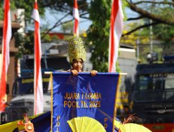 Persembahan polisi cilik polres Pangkep tampil memukau di pelataran Polda Sulsel