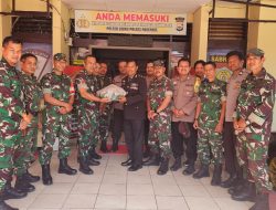 Turut Merasakan Semangat Hari Bhayangkara Ke-80, Koramil 1405-01/Ujung Beri Kejutan Penuh Makna untuk Polsek Ujung