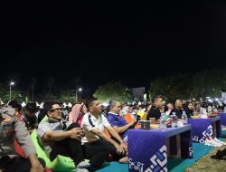 Nobar Piala Dunia, Kapolres Parepare Bersama Walikota Hadir ditengah Masyarakat