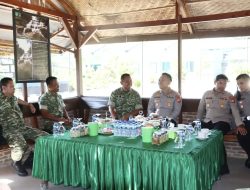 Kunjungan Silaturahmi ke Kodim 1422 Maros, Kapolres Maros Perkuat Sinergitas dan Soliditas TNI-Polri