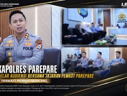Kapolres Parepare Gelar Audiensi Bersama Jajaran Pemkot Terkait Penertiban PKL
