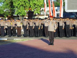 Kapolda Sulsel Pimpin Apel Pagi dan Laporan Kenaikan Pangkat Pengabdian Karo Log Polda Sulsel