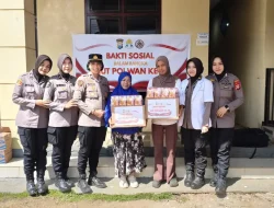 Sambut HUT ke-78, Polwan Polresta Gowa Tebar Baksos dan Pelayanan Kesehatan Gratis