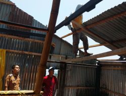 Angin Kencang Terjang Tambi, 7 Rumah Warga Terdampak, Lurah Mamunyu Turun Langsung