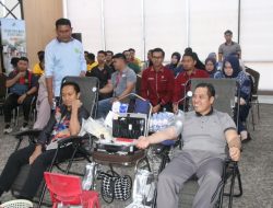 Sambut HUT ke-28, Bank Mandiri Parepare Gelar Donor Darah, Wakapolres Ikut Berdonor