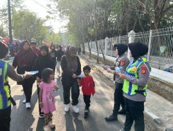 Polres Maros Sosialisasikan Penerimaan SMA Kemala Taruna Bhayangkara di Car Free Day